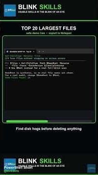 Find Disk Hogs Fast with PowerShell #Shorts