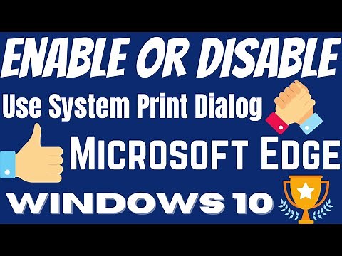How to Enable or Disable Use System Print Dialog in Microsoft Edge | eTechniz.com 👍