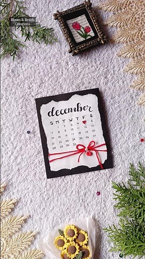 DIY Calendar Birthday Card ❤🤍🖤। #birthday #calendar #viralshorts #trendingnow #papercrafts