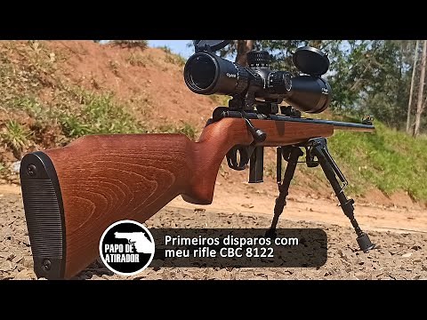 Primeiros disparos com meu rifle CBC 8122 de madeira