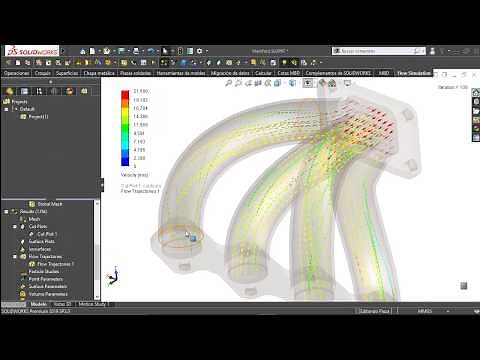 SolidWorks Flow Simulation - Tutorial de flujo de aire en un Manifold