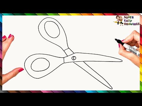 How To Draw Scissors Step By Step ✂️ Scissors Drawing Easy