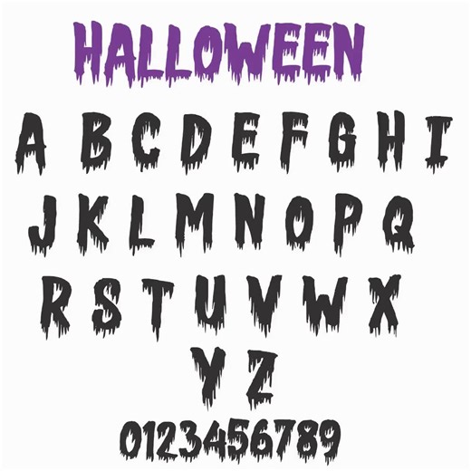 Halloween Font Bundle: Spooky, Dripping, Scary Alphabet (TTF, OTF) - Etsy