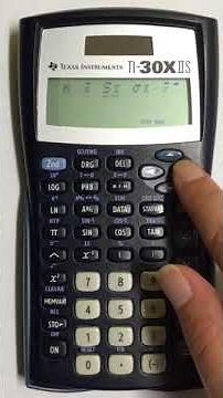 Finding Values for Least Squares Regression Line in TI 30xIIS Scientific Calculator