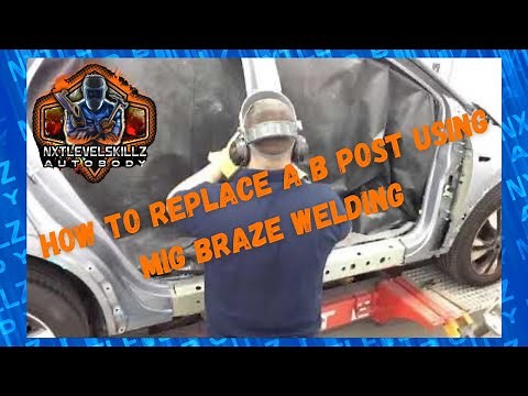 How to replace a sill and b post using mig braze