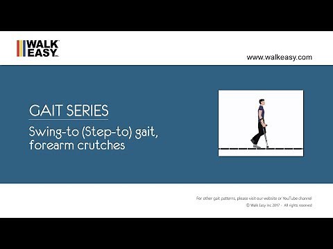 Swing-to (or step-to) gait on forearm crutches