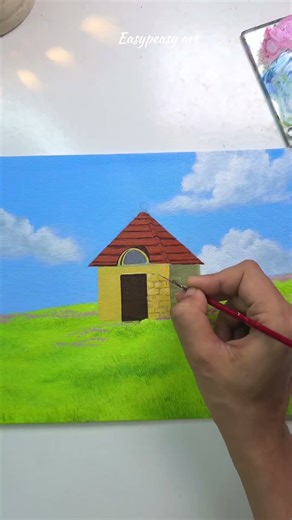 Studio ghibli inspired painting/ Acrylic painting tutorial