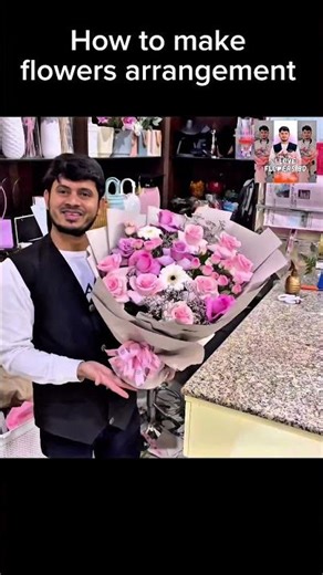 10 Roses Arrange Flowers Bouquet. Flowers wrapping Techniques || Flowers Bouquet Arrangement