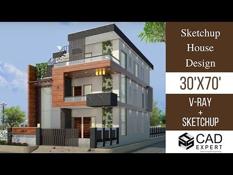 How to Design House in Sketchup | 30'x70' Complete Tutorial