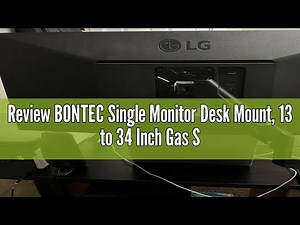Review BONTEC Single Monitor Desk Mount, 13 to 34 Inch Gas Spring Monitor Arm, Adjustable Stand, VES