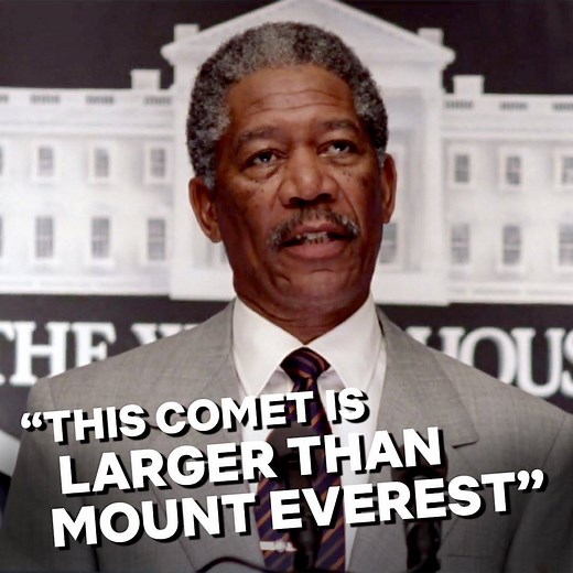 A speech about a catastrophic comet heading directly for the earth isn’t so scary when it’s delivered by President Morgan Freeman. Deep Impact is now streaming on Netflix UK/IE. | Netflix