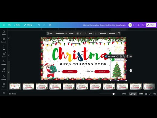 Personalized Coupon Book for Kids | Canva Christmas Voucher for Him or Her | Custom Holiday Gift, Stocking Stuffer Idea Digital Download - Etsy