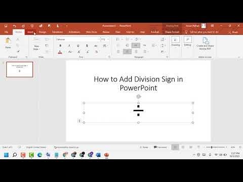 How to Insert a Division Symbol in Powerpoint
