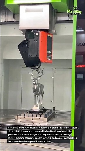 This 5-Axis CNC Machine Creates Perfect Metal Art 🦌 | Precision Engineering