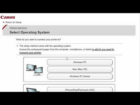 Canon PIXMA MG3520 - Cableless Setup with a Windows® Computer