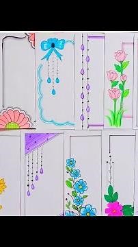 20 beautiful border designs //border ideas for project// page borderdesigns