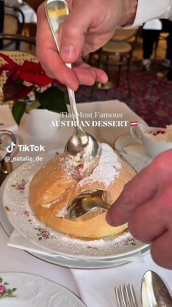 Salzburger Nockerl — a delicate symbol of Salzburg and all of Austria. Airy peaks dusted with “Alpine snow,” a dessert that melts faster than you can take a photo. RESTAURANT MEISSL & SCHADN 📍 Schubertring 10–12, 1010 Vienna Austria #austria #dessert #wientipps #vienna #austriafood