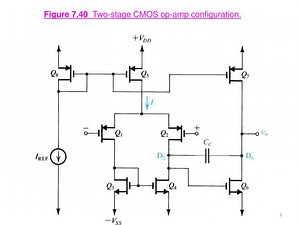 Figure 7.40 Two-stage CMOS op-amp configuration. - SlideServe