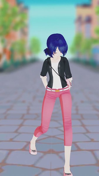 MMD Miraculous Marinette 🐞Sega dance walk
