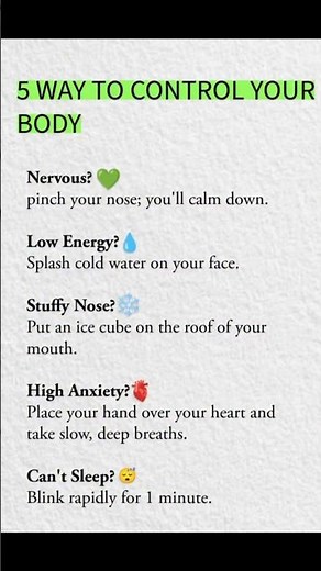 5 Ways To Control Your Body Instantly Without Medication