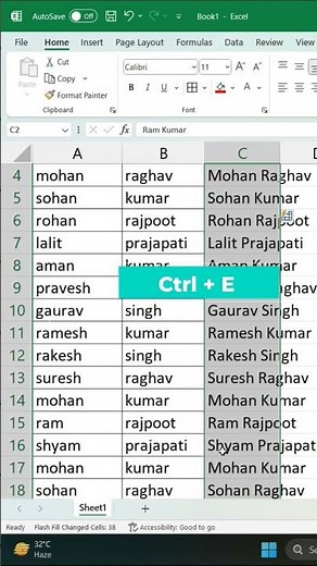 Excel Trick - How to merge two columns in excel