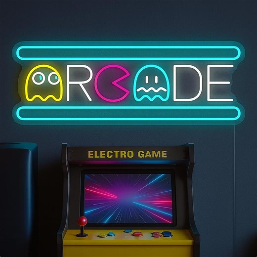 ARCADE Neon Sign for Game Room – Retro Gamer Wall Light, LED Arcade Decor, Custom Neon Gift for Men, Gaming Setup Light - Etsy