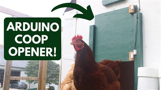 Homemade chicken coop door opener installation and wiring