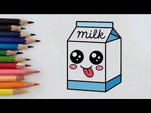 How to Draw a Cute Milk Carton