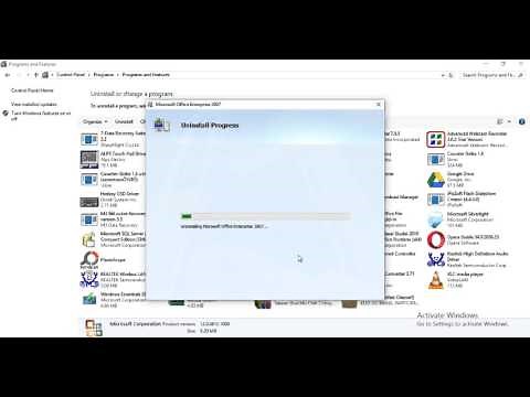 how to uninstall Microsoft Office in windows 10