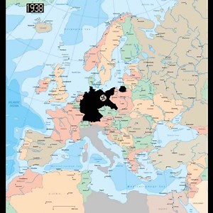 Map of World War II in Europe