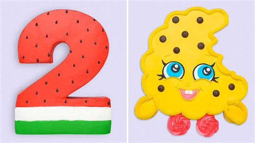 How to Make Satisfying Cartoon Cakes 🍉🍪 | Watermelon 2 & Cookie Character Tutorial