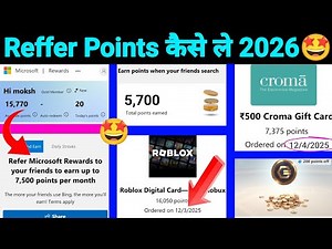 Microsoft Rewards Reffer Points Kaise Le | Unlimited Points | How To Redeem Microsoft Rewards🤩