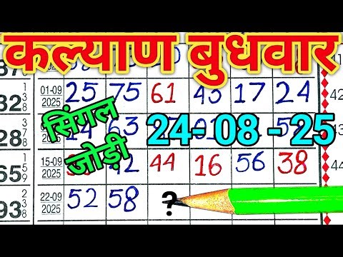 Kalyan पॅनल लाईन ट्रिक🙂24-09-2025 || kalyan total & tebal trick || kalyan trick live