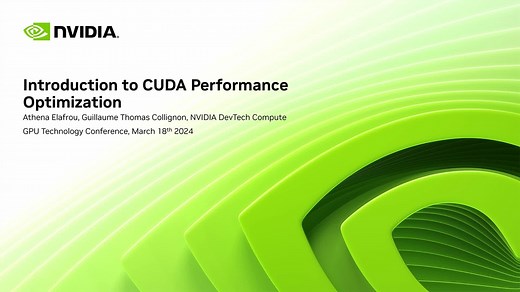 Introduction to CUDA Programming and Performance Optimization S62191 | GTC San Jose 2024 | NVIDIA On-Demand