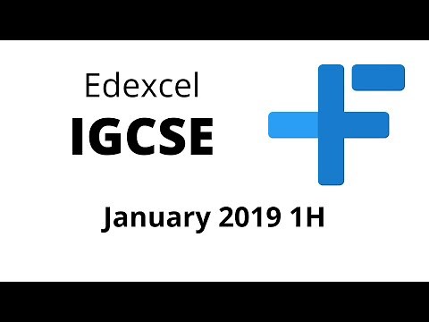 IGCSE Maths Edexcel January 2019 Paper 1H