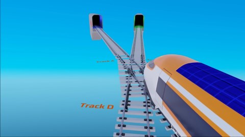 How a Slip Switch Railway Crossing Works: Track Switching Explained with 3D Animation