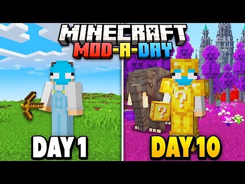 Adding a Mod Every Day for 100 Days in Minecraft...
