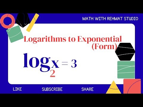 Logarithms to Exponential Form | Find the value of x | Math With Rehmat Studio
