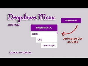 CSS Dropdown Menu Animation | Dropdown Button Animation CSS