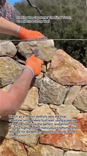 Crafting the Capstone: The Final Touch to a Natural Stone Wall
