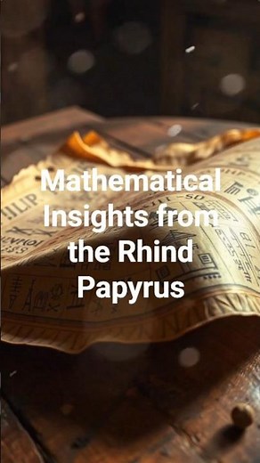 Mathematical Insights from the Rhind Papyrus (details in the description)