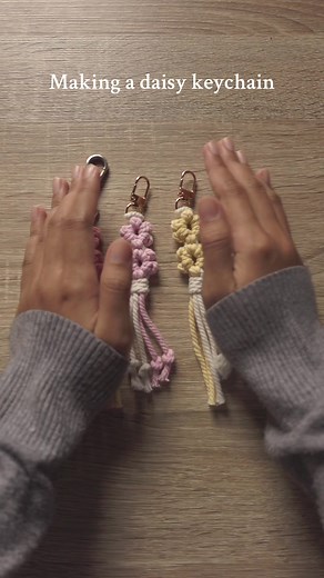 Crafting a Macrame Daisy Keychain Tutorial