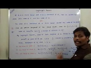 lagrange's theorem | Lagrange's theorem with example problem | lagranges theorem | group theory |