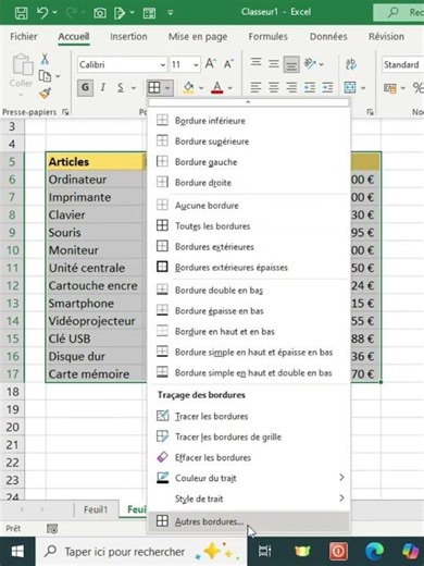 Créer un tableau rapidement sur Excel #excel #formationexcel