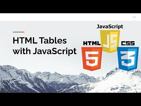 HTML Tables with JavaScript