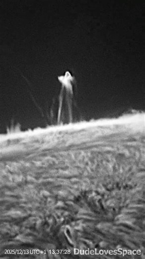 Spectacular Plasma Structures on The Sun! Captured With My Telescope #astronomy #space #solarsystem