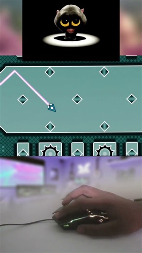 Scatman catIn space waves game play!? 🔥#spacewaves #geometrydash #shorts #gd