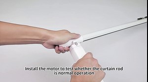 ACMEART Motorized Curtain Rods with Remote,Electric Single Rods for Windows Doors,Automatic Curtains Rod Motorized Poles for Room Divider,Customized Size Black