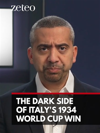 Does FIFA work with authoritarian leaders and turn away from human rights abuses? Mehdi steps into the past to explain how the 1934 and 1978 World Cups were used by Italy and Argentina to cover up torture, genocide and fascism. Watch 'The Dark Side of the World cup' part 2 at zeteo.com, link in bio.