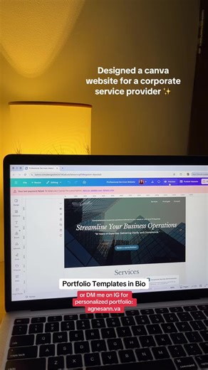 Designed a canva website for a corporate service provider ✨ #canvawebsitedesign #corporateserviceprovider #portfoliodesign #portfolio #portfoliotips